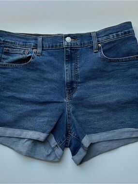 Denizen from Levi's Dark Blue Rolled Cuff Denim Shorts